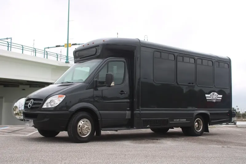 The Benz party bus, exterior