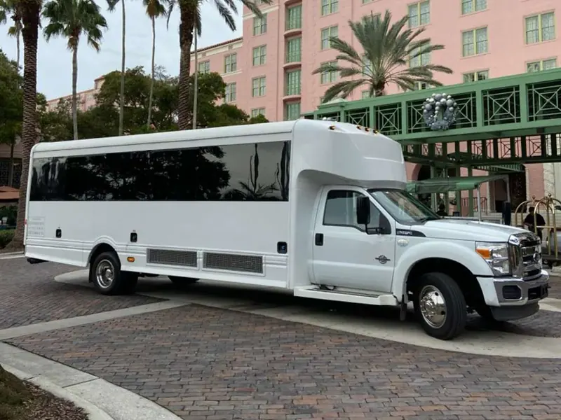 The Deluxe party bus, exterior