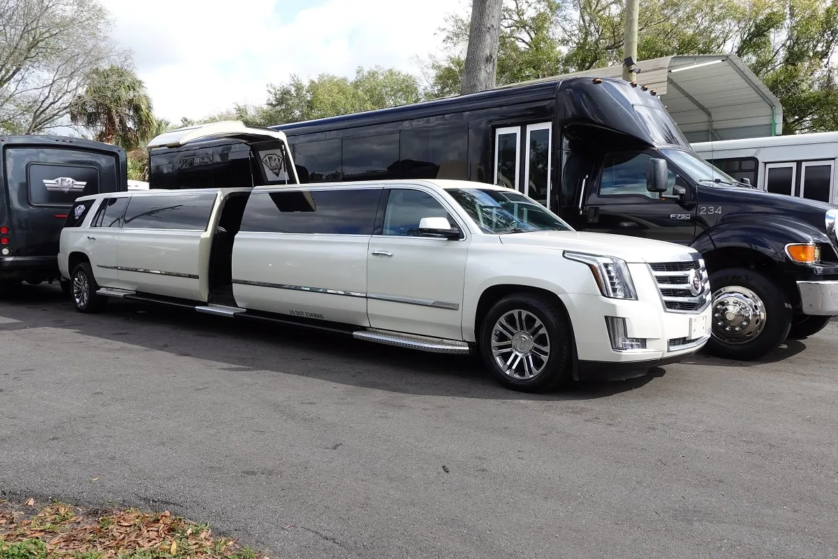The Caddy Limousine party bus, exterior
